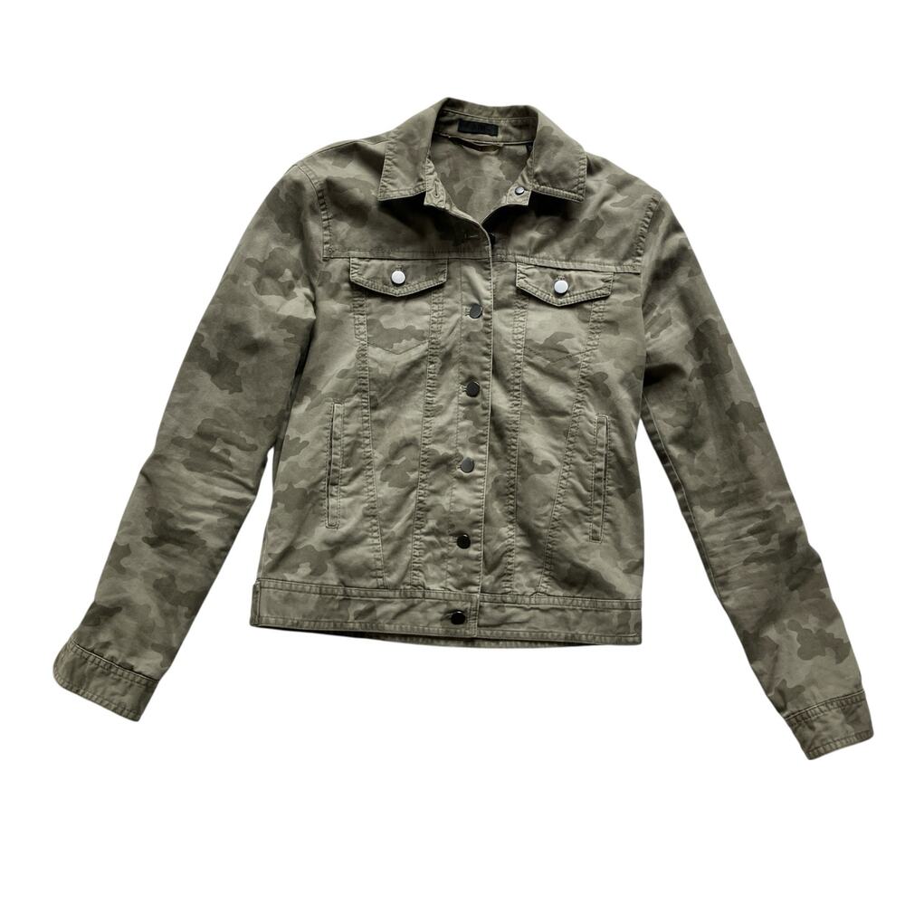 ATM Iconic Camo Trucker Jacket Size XS Slim Fit Cotton Urban Streetwear